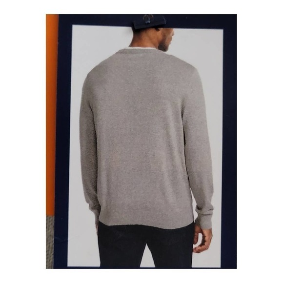 NEW Men's Nautica Solid Gray Sweater with Ribbed Collar (Size XXL) - Picture 5 of 6